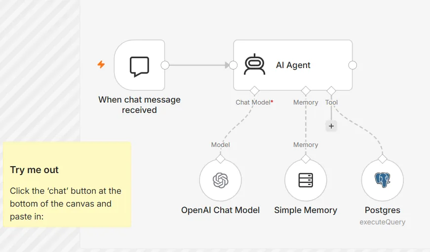 Data and research agent querying a database