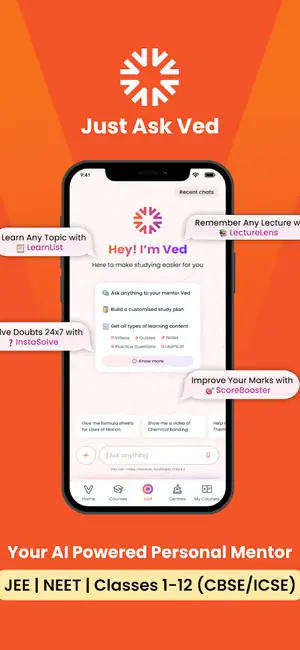 Vedantu app screen 1