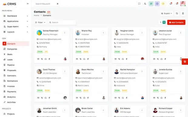 Customer contact records