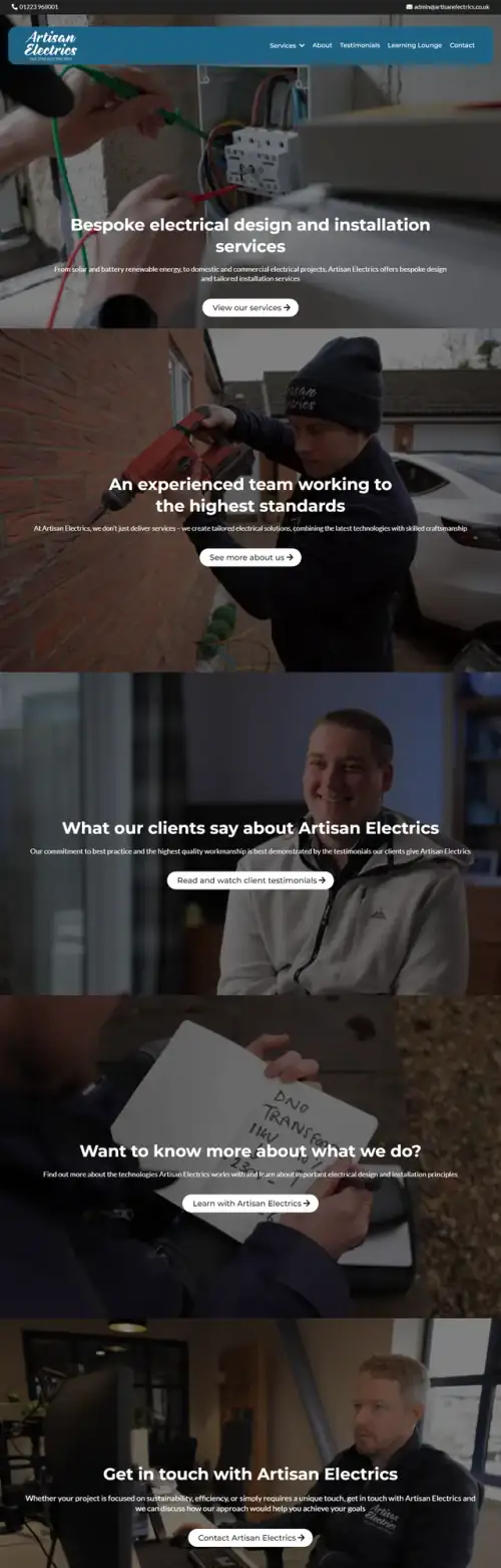 Artisan Electrics site
