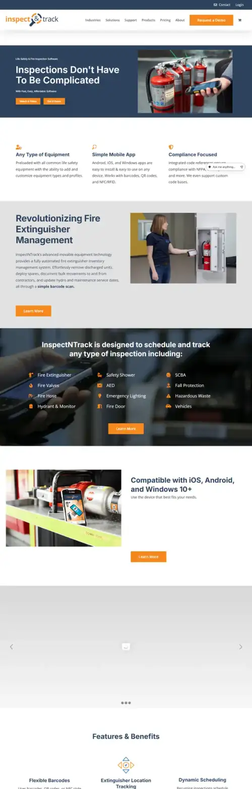 InspectNTrack web application