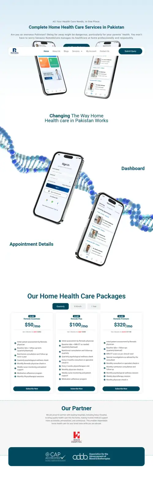 RemedoCare website preview