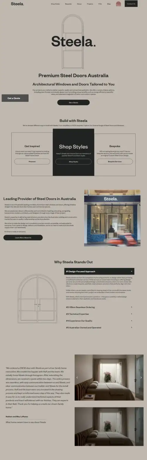 Steela storefront